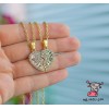Кулон для двоих друзей "Best Friend. Кристаллы. Цвет золото. Цена за набор